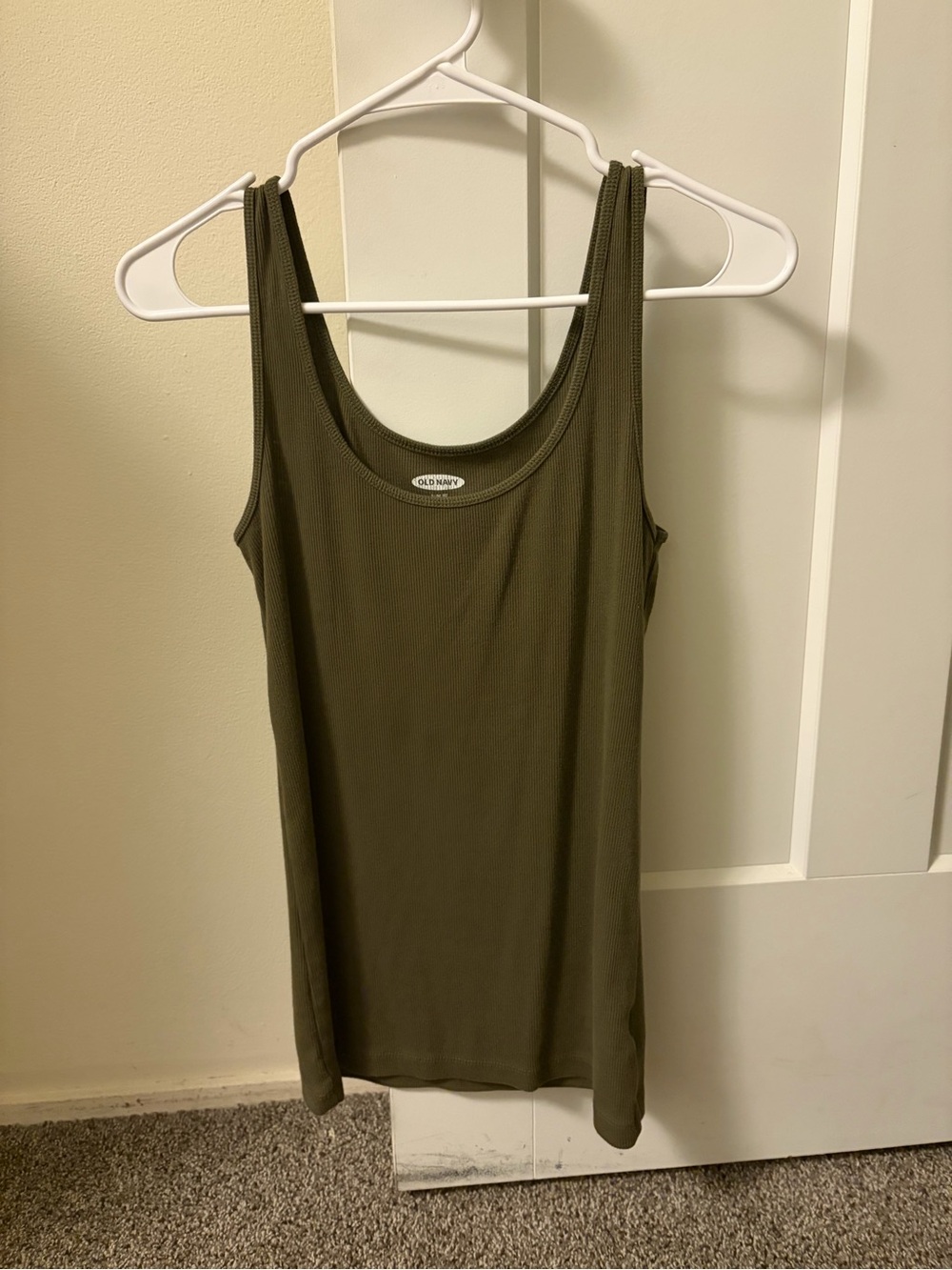Old Navy Olive Ribbed Scoop Neck Tank